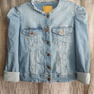 Sanctuary Denim Jacket with Frayed Collar